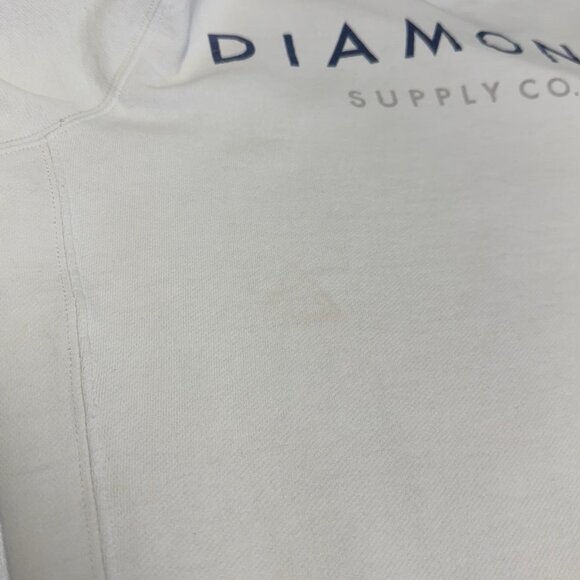 Vintage Diamond Supply Co Sweatshirt Mens Small 21.5x23.5 White Skate Y2K - Picture 6 of 15